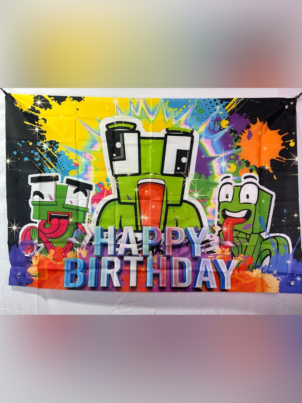 Unspeakable Happy Birthday Backdrop Banner 5x3Ft